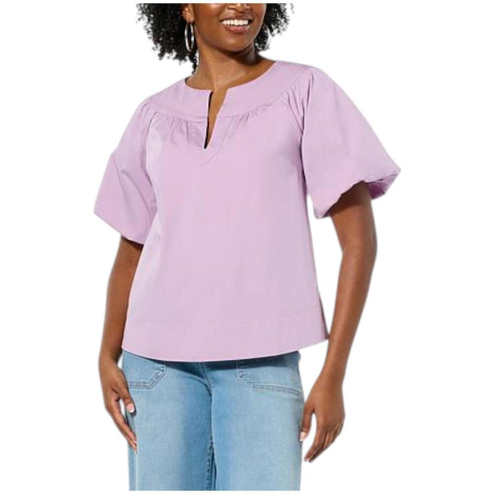 G by Giuliana Lavender Puff Sleeve Blouse